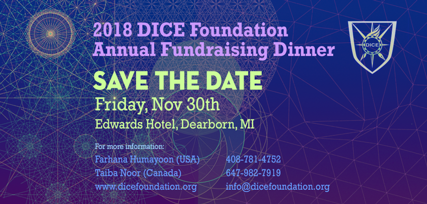 DICE Foundation Annual Fundraising Dinner 2018 – Friday Nov 30, 2018
