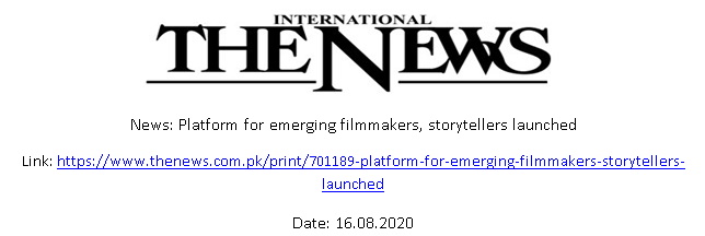 Pakistan’s First Platform for Emerging Filmmakers and Storytellers, ‘iRINSTRA’ Launched.